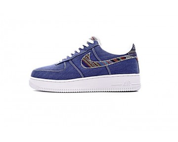 Unisex Nike Air Force 1 Indian Tannin Totem Tief Blau Denim Schuhe 823511-400