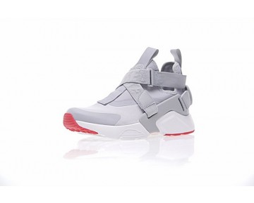 Nike Air Huarache V Mid Grau Rot Weiß Damen 833146-610 Schuhe