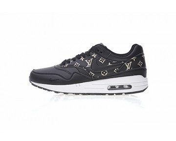L.V X Nike Air Max 1 Custom Schuhe Schwarz/Beige 908375-109 Herren