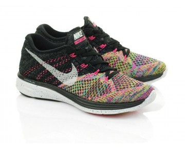 Schuhe Nike Wmns Flyknit Lunar 3 Multi-Color Schwarz Rosa Damen 698182-003