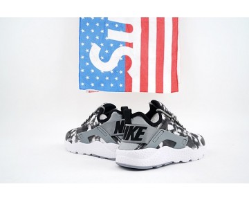 Nike Air Huarache Run Ultra Print Schuhe Grau Schwarz 844880-001 Damen