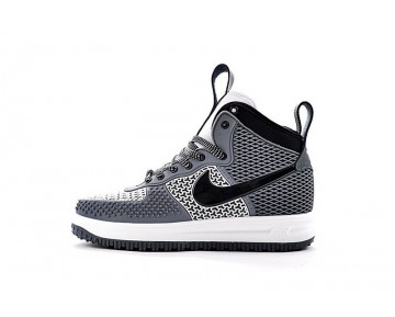 Herren Nike Lunar Force 1 Duckboot Grau/Schwarz/Weiß 805899-070 Schuhe