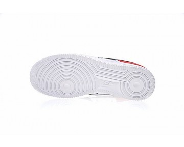 Schuhe 823511-603 Unisex Nike Air Force 1 Low Mini Swoosh Schwarz Weiß Rot