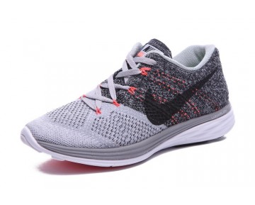 Schuhe Nike Flyknit Lunar 3 Damen Licht Grau/Rosa