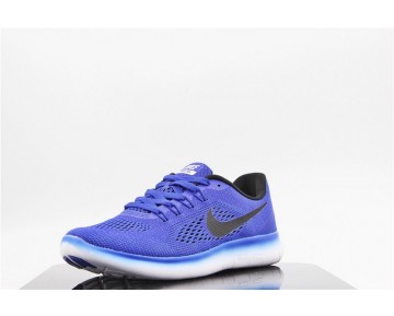 831509-004 Herren  Nike Free Rn Schuhe Severe Blau Weiß