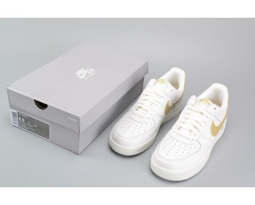 Schuhe Nike Air Force 1 Low 314219-127 Weiß Metallic Gold Unisex