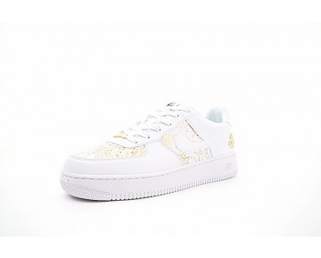 919729-992 Schuhe Nike Air Force 1 Low Premium Lunar New Year Cloud Embroidery Weiß Gold Unisex