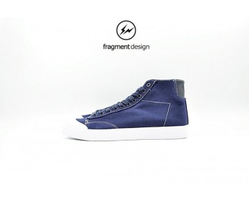 488493-401 Herren Nike X Fragment Design Zoom All Court 2 Mid Tz Schuhe Marine Blau Weiß
