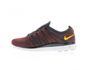 599459-008 Schuhe Herren Anthracite/Laser Orange/Gym Rot/Total Orange Nike Free Flyknit 5.0 Nsw