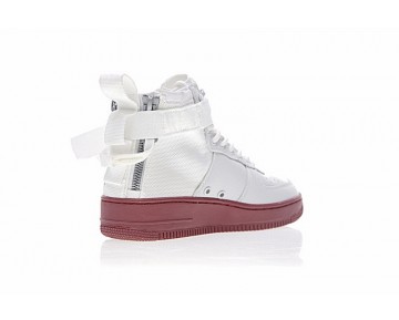 Nike Sf Air Force 1 Utility Mid Schuhe Weiß Brick Rot Unisex