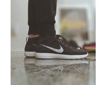 Schuhe Nike Lunar Flyknit Chukka Tief Grau/Orange 554969-081 Herren