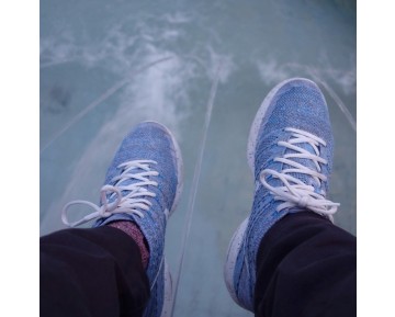 Nike Lunar Flyknit Chukka Htm Herren Schuhe 599347-410 Licht Blau/Grau