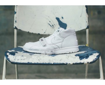 Schuhe Herren Fragment Design X Nikecourt Air Trainer 1 Mid Premium Sp Weiß/Weiß-Wolf Grau 806942-110