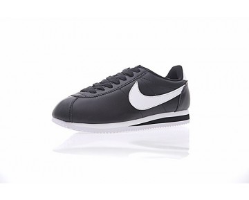 Schwarz/Weiß Unisex Schuhe 807471-010 Nike Classic Cortez Leather