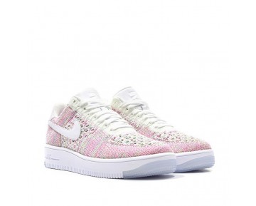 Rosa Weiß Rainbow Schuhe Damen 817420-102 Nike Air Force 1 Ultra Flyknit Low