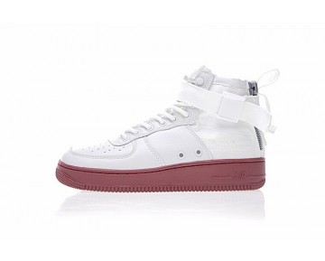 Nike Sf Air Force 1 Utility Mid Schuhe Weiß Brick Rot Unisex